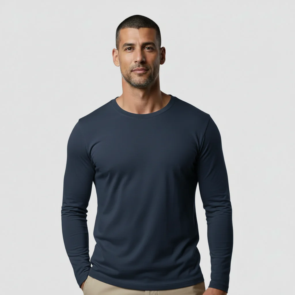 Pack da 2 maniche lunghe - Blu Navy - Image 3