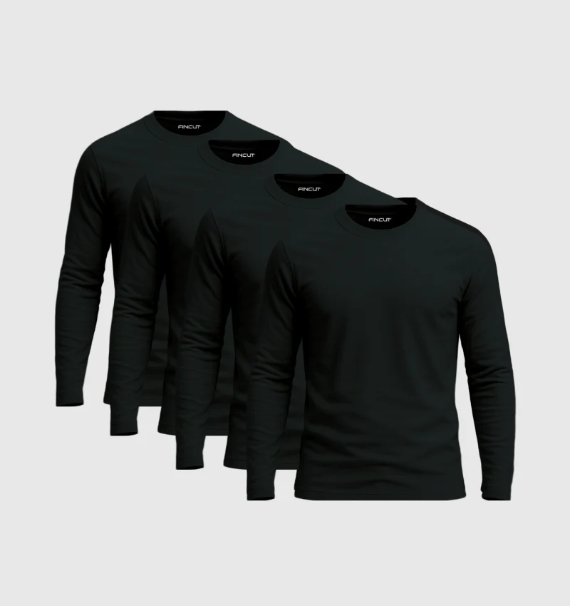 Pack da 4 Maniche Lunghe - Nero